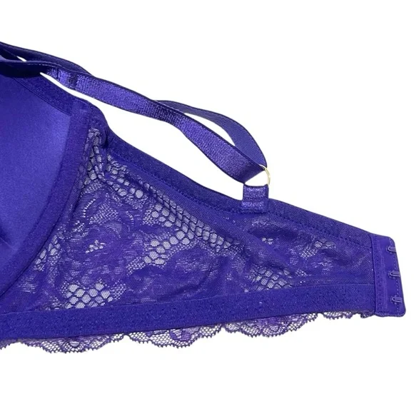 VICTORIA'S SECRET Bombshell Adds 2-cup sizes Strappy Fishnet Floral 38DD/38E - Picture 8 of 11